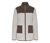 Beige mit braunen Fleece-Applikationen