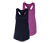 2 Funktionstops, violett und blau - Violett und blau