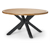 Teak-Dining-Tisch mit modernem X-Fuss