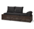 2-in-1 Sofa-Liege mit Relax-Komfort-Kissen, schwarz