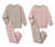 2 Kleinkind Pyjamas, lang, rosa