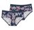 Blau mit Blumen