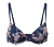 Push-up-BH, blau mit Blumen