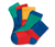 5 Paar Socken, mehrfarbiges Colorblocking-Design 