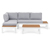Lounge-Ecke mit höhenverstellbarem Couchtisch