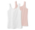 2 Hemdchen, rosa/weiss