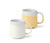 Kaffeebecherset, 2er weiss/ gelb