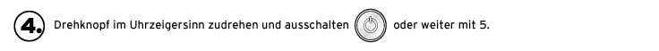 Milchschaum-Zubereitung: Drehknopf im Uhrzeigersinn