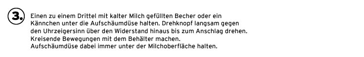 Milchschaum-Zubereitung: Aufschaumdüse