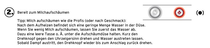 Milchschaum-Zubereitung: Bereit