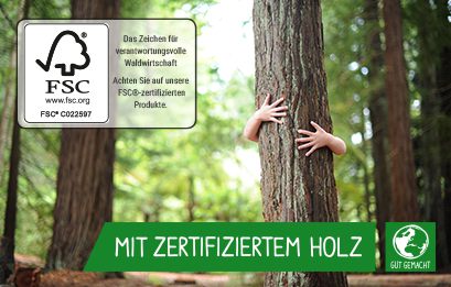 Holzspeilzeug von Tchibo mit dem FSC® Siegel