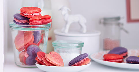 Himbeer-Macarons